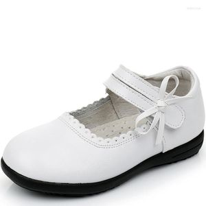 Flat Shoes Kids Girls Leather School Casual Sneakers Spring/Autumn Children Soft Bottom Princess Fashion