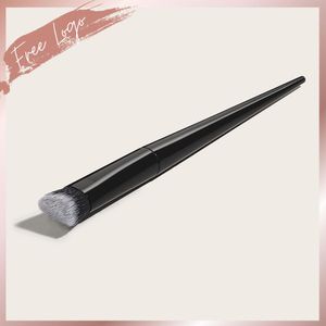 Brushes Single Foundation Contouring Brush Basic Black Face Check Blending Customized /Business Name Low MOQ 20 piece Makeup Tools