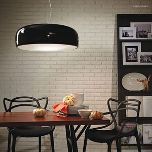 Hängslampor italienska flossmithfield enkel pendent lampa modern matsal studie sovrum bord dekoration svart ljuskrona 48 cm