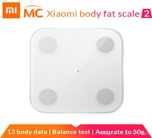 PreNew arrival Xiaomi Mi Smart Body Fat Scale 2 With Mifit APP Body Composition Monitor With Hidden LED Display Fat Scale6282473