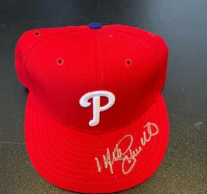 Mike Schmidt Derek 2 Molina Harper Griffey Volpe Autographed Podpisany Signatured Auto Collective Hat Cap