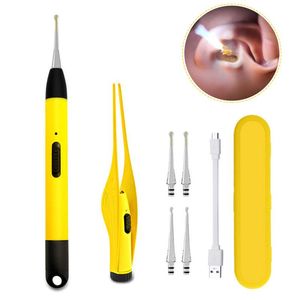 Trimmare LED -ficklampa öronplattan Baby Ear Cleaner Endoskop Penlight Spoon Cleaning Ear Curette Light Spoon Ear Wax Borttagning