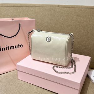 Minitmute Borse Cuscino Boston Borsa Designer Borsa Donna Luxury Real Leather Cross Body Borsa da sera a tracolla Borsa a tracolla Messenger Borse cilindriche