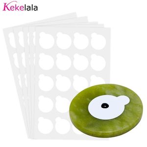 Tools Kekelala 100pcs Eyelash Extension Glue Sticker Shim Paper Pads And Round Jade Stone Holder Set