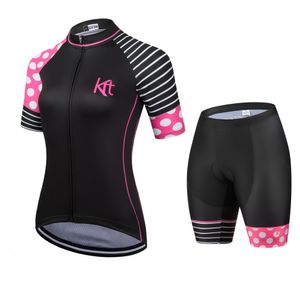 Cycling Jersey Sets Kafitt Women's Black Pink Go Pro Short Sleeve Bike Clothing MTB Ropa Ciclism Bicycle Wear Quick Drying Tops 230605