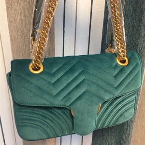 VELVET marmont Serial number handbag Heart Style Women Shoulder Bags Classic Gold Chain 26cm B-A-G girl purse have CODE crossbody 3 size