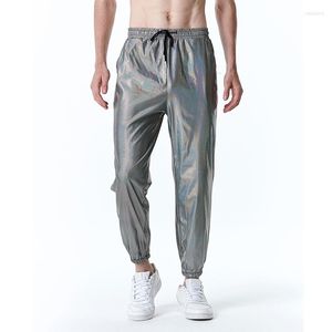 Men's Pants Men's Retro 70's Disco Clothing Beauty Strip Bronzing Man Stage Printing Casual For Men