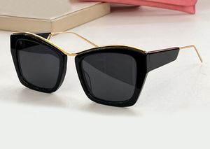 Black Gold Squared Cat Eye Sunglasses 02ys Women Summer Fashion Sunglasses Sunnies gafas de sol Sonnenbrille Shades UV400 Eyewear with Box