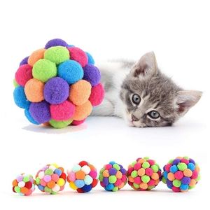 Cat Furniture Scratchers Handmade and fun cat bouncing ball toys kitten plush bell balls mouse planet chewing interactive pet accessories