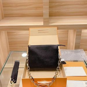 Fashion Clutch Bags Women Handbags Embossed L letter Genuine Leather Crossbody Shoulder Bag Wide Strap Chain Accessories Multi Layer Purse 2023