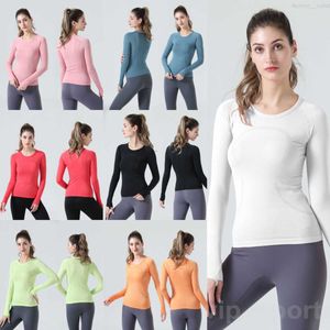 Woman Fitness Long Sleeve Tshirt Exercise Full Tops Stretch Running Tee Training Swiftly Tech Tight Athletic T-Shirts Popular Define Elastic