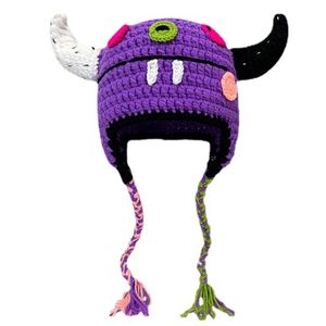 BeanieSkull Caps Fashion Party Funny Beanie Hat Cartoon Ear Brimless Cap Cute Winter Warm Skullies Knitted Hat Family Gathering Role Play Bonnet 230605