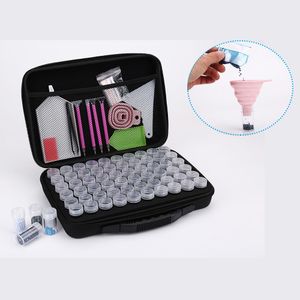 Stitch 30/60/120 Pcs Dmand Painting Tools Diamant New Props Diamond Box Accessoires Organizer Diamand Storage Portable Container Bag