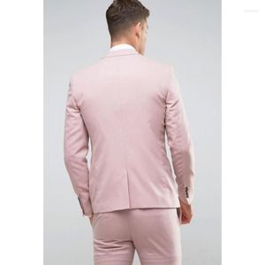 Ternos masculinos feitos sob medida rosa claro terno masculino fino ajuste noivo festa de formatura blazer traje casamento homem smoking masculino 3 peças (jaqueta calça colete)