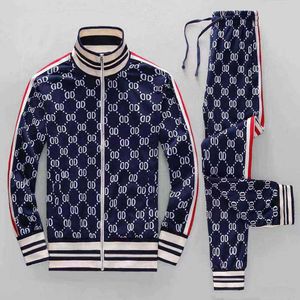 Nya herrmodespår Klassiska bokstäver som skriver ut två stycken Outfits Men's Tracksuit Sweat Swits Sports Suit Men Hoodies Jackets Jogger Sporting Set Set Size