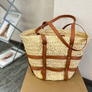 Designer Strand Stroh Tasche Perlen gewebt Tote Mode Perle Rattan Frauen Handtaschen Luxus Sommer große Einkaufstasche