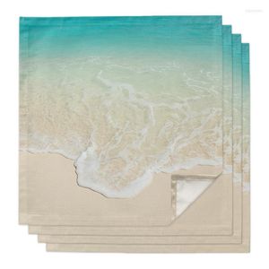 Guardanapo de mesa tropical praia areia spray guardanapos decoração de casamento lenço macio banquete pano reutilizável