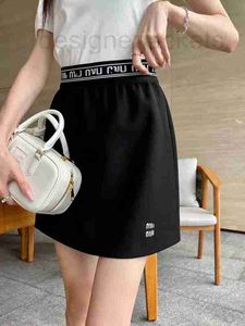 Skirts Designer 23 Summer Stars Same Letter Rubber Band Embroidery Decoration High Waist A-line Wrap Hip Short Half Skirt Women's BMMW