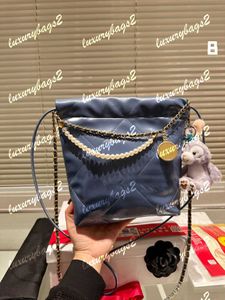 2023SS Mini Tote 22Bag Echtes Weißes Leder Handtasche Kleine Totes Frauen Designer Geldbörsen Mode Taschen Damen Damen Handtaschen Markenname