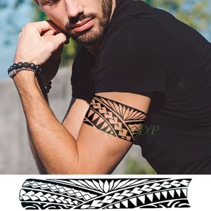 Temporary Tattoos Waterproof Tattoo Sticker Tribal totem band Fake Tatto Personality Flash Tatoo Waist Arm Foot Tato for Girl Women Men 230606