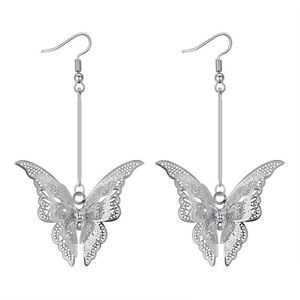 Dangle Chandelier Diamond Butterfly Earrings Sier Women Long Ear Cuff Fashion Jewelry Gift Drop Delivery Dhvnh