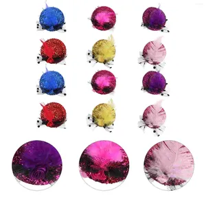 Bandanas 12pcs Women's Fascinator Hat Clip Gothic Mesh Flower Veil Hair Wedding Party Fancy Dress(Assorted Color)