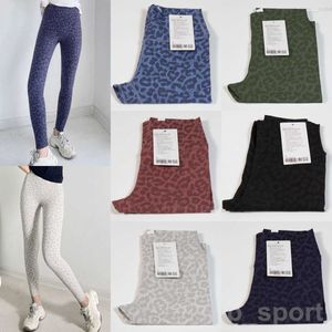 Calça esportiva feminina para yoga, calça comprida camuflada, calça de moletom para corrida, legging feminina, leopardo, nua, cintura alta, secagem rápida, elástico