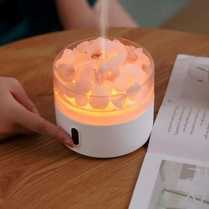 Appliances Crystal Stone USB Aroma Essential Oil Diffuser Humidifier with Warm Lamp for Home Appliances Electric Aromatherapy Mist Maker