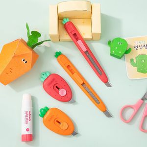 Utility Knife Novelty Fruit Carrot Mini Kawaii Portable Craft Wrapping Box Paper Envelope Cutter Letter Opener Tools 230606