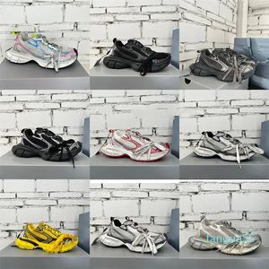 2023-Designer 3XL Phantom Sneakers Spårskor Män kvinnor Retro Casual Shoes Black and White Mesh Bekväm nylon Sneaker Personlig skosnor Storlek 35-45