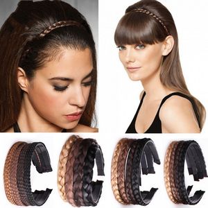 Copricapo Accessori per capelli Fasce dentate antiscivolo 11518cm Moda Donna Twist Fasce per capelli Fascia per capelli regolabile Treccia per ragazze 230605