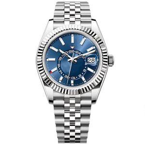 Męski Zegarek RELOJ 9001-9002 Miesiąc zewnętrzny okrąg Miesiąc Rotatable wysokiej jakości 42 mm Automatyczny ruch mechaniczny Luminous Sapphire Prezent Tani 1: 1 Watch