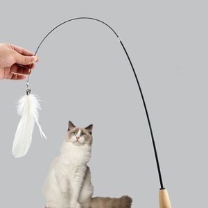 10 Estilo 1PC Brinquedos para Gato Gatinho Bastão Interativo Gato Engraçado Vara de Pesca Varinha Vara de Pena Brinquedo Suprimentos para Animais de Estimação Acessório para Gatos