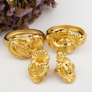 Bangle Luxury Armband Rings Dubai Women Fashion Design Jewelry Gold Color Stor Bangle Engagement Bridal Elegant Lady Jewelry 230606