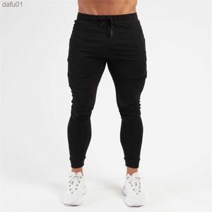 Skinny Casual Pants Men Cotton Joggers Sweatpants Solid Training byxor Male Gym Fitness Sportwear Bottoms Autumn Trackpants L230520