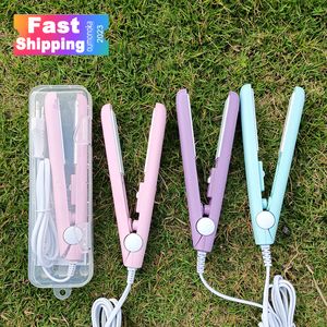 Hårrätare 3 i 1 hår järn av hög kvalitet platt järnrätning comb Mini Professional Hair Strainener Curling Iron Styling Tools 230605