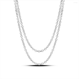 Chains Italian 925 Sterling Silver Necklace For Women Girls 0.9mm Box 1.3mm Rolo Chain O-Chain Lobster Claw Clasp - Pendant Gift