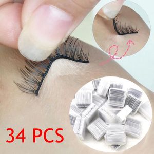 Brushes 34 Pcs/Box SelfAdhesive GlueFree Eyelash Glue Strip Hypoallergenic False Eyelashes Makeup Tools Glue Eyelash Strip Lash Tape