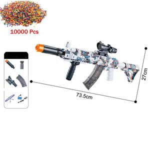 Arma de bola de água ak elétrica paintball ar macio armas rifle sniper com balas para adultos meninos cs luta prop