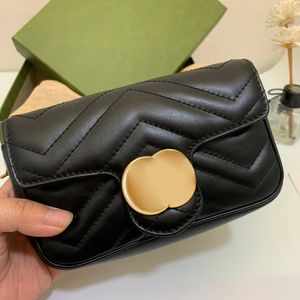 Mini Hakiki deri crossbody Marmont çanta Kadın erkek postacı çantası Çift G seyahat pembe Tasarımcı Çanta toptan Lüks tote çanta moda zincir Omuz çantaları