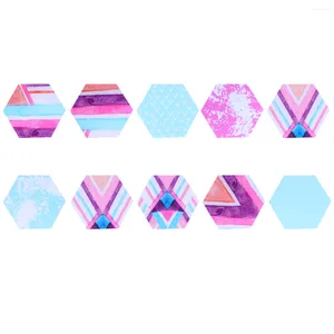 Wall Stickers 10pcs Paint-splashing Style Anti-Slip Self-Adhesive Floor Hexagonal Removable Sticker Tile For El Home