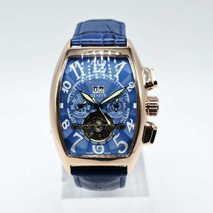 Outros relógios tourbillon automático couro mecânico mens relógios moda oco esqueleto dia data homens designer relógios atacado mens presentes saat J230606