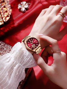 Женские часы, роскошные часы из нержавеющей стали, водонепроницаемые светящиеся часы, модные часы, кварцевые часы с батарейкой, Montre de luxe Y6