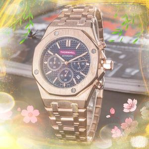 Sub Dials Work или Die Mens Mens Watch One Then Three Eyes Designer Clock Автоматическое движение Quartz Водонепроницаемое час рука простые роскошные популярные подарки для часов