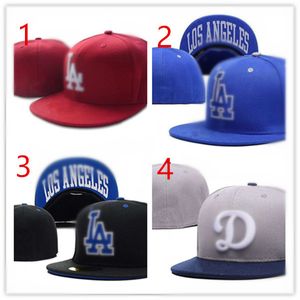 Quente 2023 Los-Angeles Masculino Equipe de Beisebol Boné Fechado Feminino Azul Marinho Vermelho KC_ LA_ Letra Gorras Bones Homens Mulheres Casual Esportes ao ar livre Chapéus lisos ajustados h8-6.6