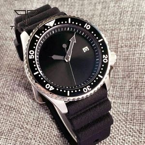 WRISTWATCHES Tandorio NH35A Data prosta 41 mm Automatyczne 200 m nurkowanie męskie zegarek męski All Black Sterylne tarczy Sapphire Glass 3,8 Crown Crown