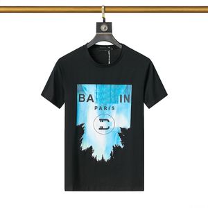 260G Balmon Bals Bals Classic Letter Balsam krótkoczestrowy T-shirt wydrukowana swobodna luźna moda