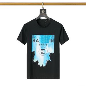 260g Pamuk Yüksek Dereceli Balsam Klasik Mektup Balsamı Kısa Kollu Erkek Tişört Baskılı Sıradan Gevşek Moda Crewneck Trend