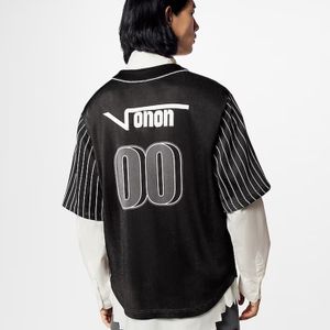Camisa de beisebol masculina camisas de grife roupas de marca masculina shorts manga vestido camisa estilo hip hop tops de algodão de alta qualidade 10834