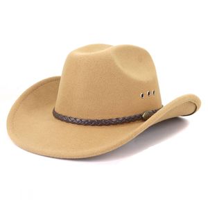 2023 Западная ковбойская шляпа для женщин мужские шляпы федора федора, женщина, мужчина, джазовый верхний кеп